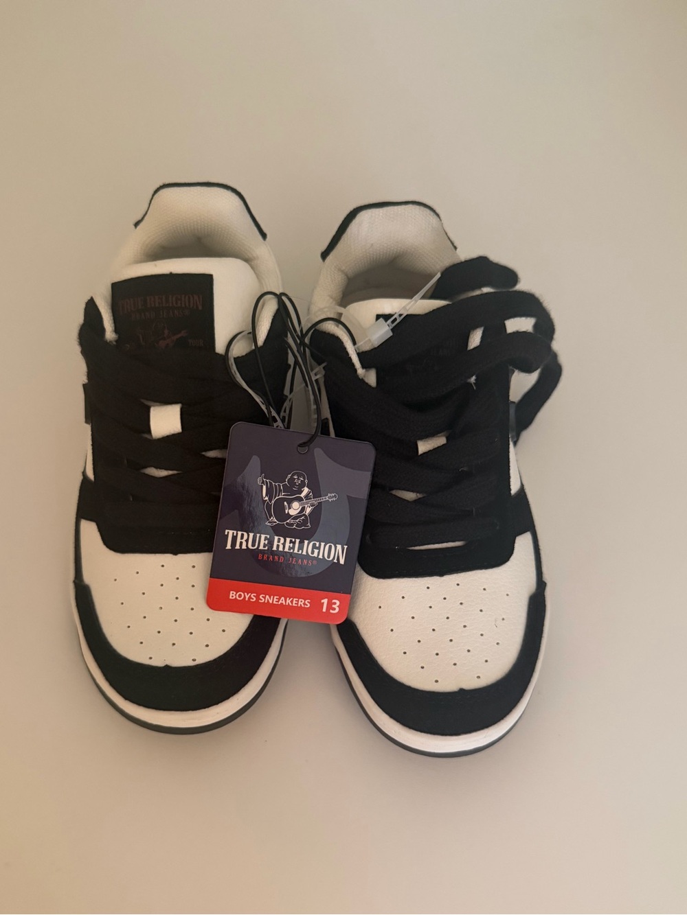 True Religion Kids Black and White Low-Top Sneakers NWT